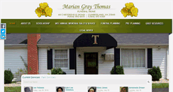 Desktop Screenshot of mariangraythomasfuneralhome.com