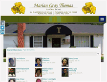 Tablet Screenshot of mariangraythomasfuneralhome.com